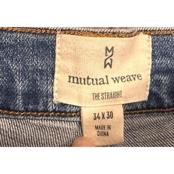Mutual Weave Men’s The Straight Clean Mid Wash Jeans 34x30 - Picture 8 of 8